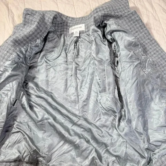 Jones New York Blue Gray Wool Blend Jacket – Women's L/XL - Picture 6 of 8